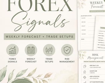 Trading Signals, Forex Forecast, GBPUSD Weekly Trade Planner Digital and Printable, Goodnotes