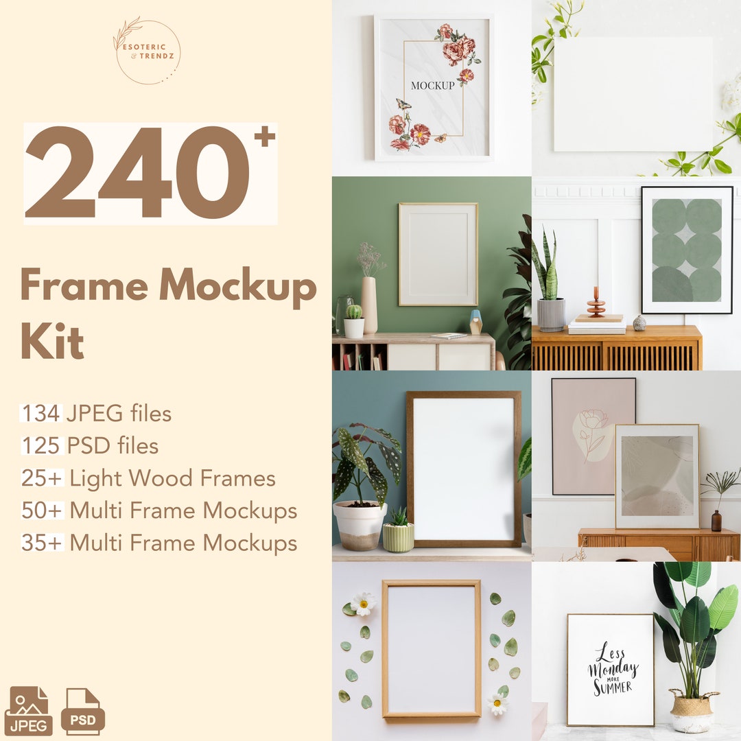 Frame Mockup Bundle for Art Print Mockup and Gallery Wall Etsy