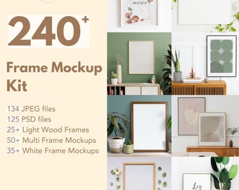 Frame Mockup Bundle for Art Print Mockup, and Gallery Wall Mockups, with Simple Modern Mockups and Minimalistic Mockups