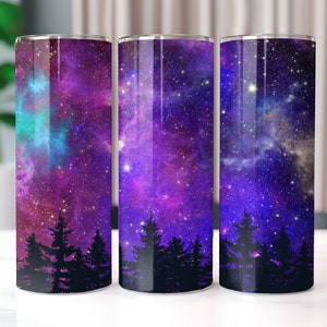 Tumbler Wrap 20oz Sublimation Tumbler Designs, Galaxy 9.2 x 8.3” Straight Skinny Tumbler Wrap PNG, Sublimation Design PNG