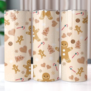 Gingerbread Cookies Christmas Seamless Pattern PNG Dessert Repeat Pattern Seamless File Wallpaper Wrapping Paper Digital Printable