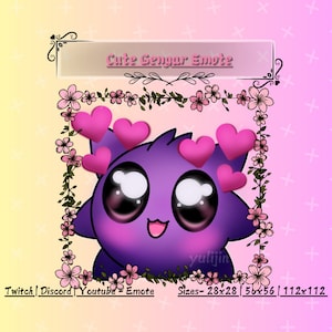 Cute Gengar - Twitch, Discord, Youtube Emote