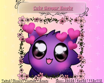 Cute Gengar - Twitch, Discord, Youtube Emote