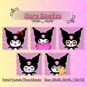 5 Kuro - Twitch, Youtube & Discord Emotes Bundle