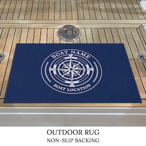 Boat Mat Personalized, Custom Gift for Boat, Boat Captain Gift, Yatch Decor