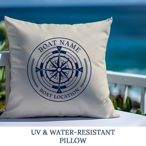 Custom Boat Pillow: Personalized Nautical Decor, Sailor Gift