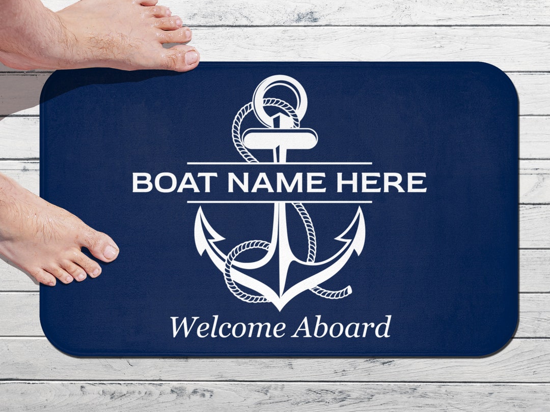 Custom Gift for Boat Personalized Boat Mat Nautical Boat Etsy