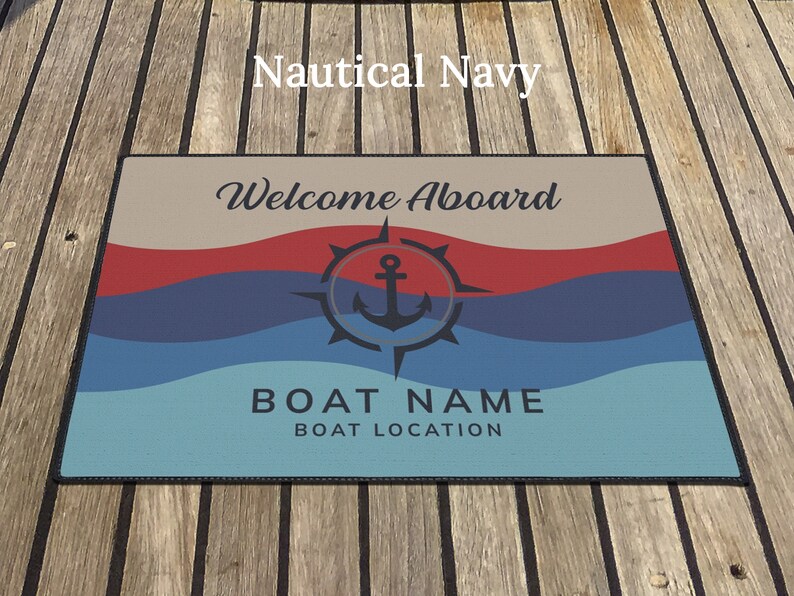 Anchor Boat Mat Heavy Duty Aboard Nautical Yatch Mat Etsy
