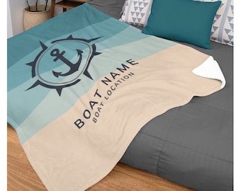 Custom Nautical Boat Blanket: Lake House Decor, Boating Gift