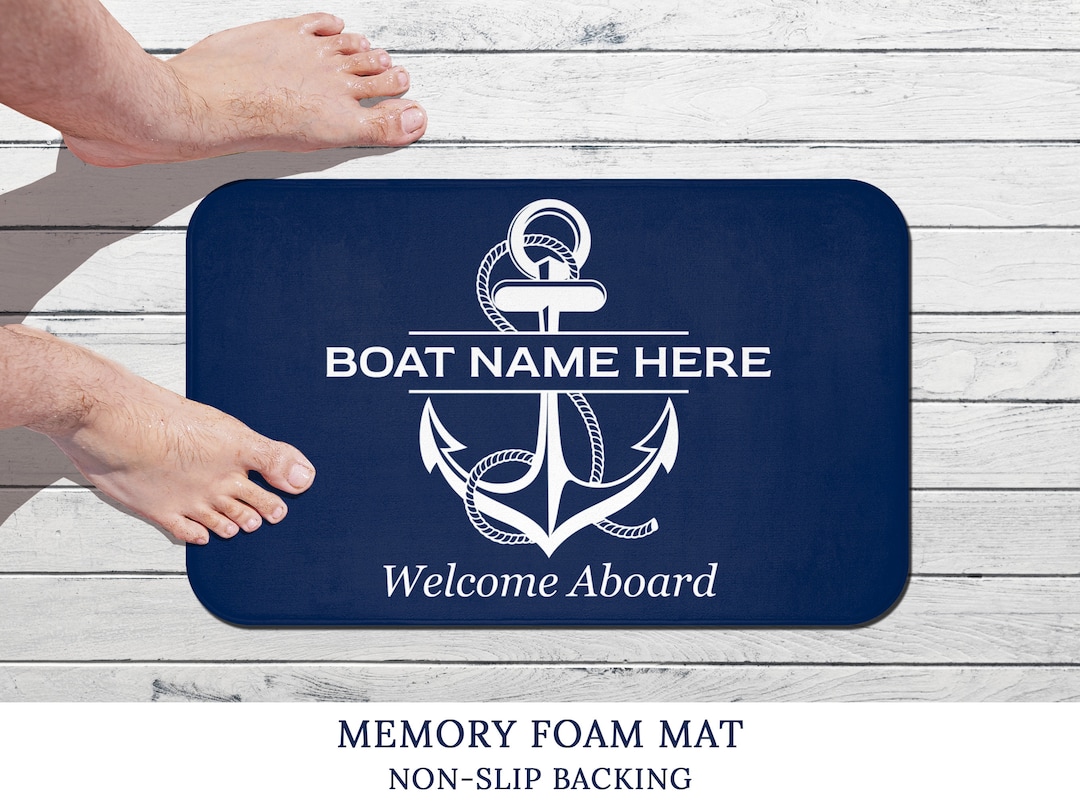 Custom Gift for Boat, Personalized Boat Mat, Nautical Boat Accessories, Boat Gift for Men Etsy