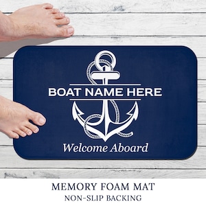 Custom Gift for Boat, Personalized Boat Mat, Nautical Boat Accessories, Boat Gift for Men