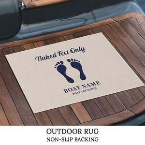 Remove Your Shoes Mat, Boat Gift, Nautical Rug, Sailing Boat Decor, Funny Captain Gift, Boat Life