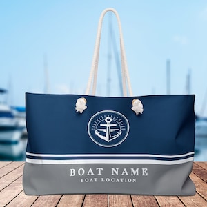 Custom Boat Bag: Nautical Anchor Canvas Tote, Boating Gift