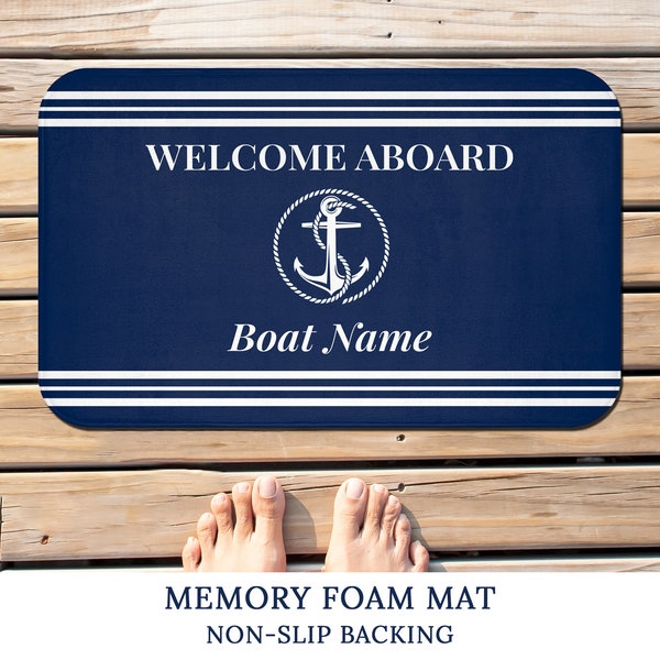 Personalized Mat Boat Etsy