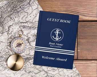 Custom Boat Guest Book: Nautical Sailing Log Book