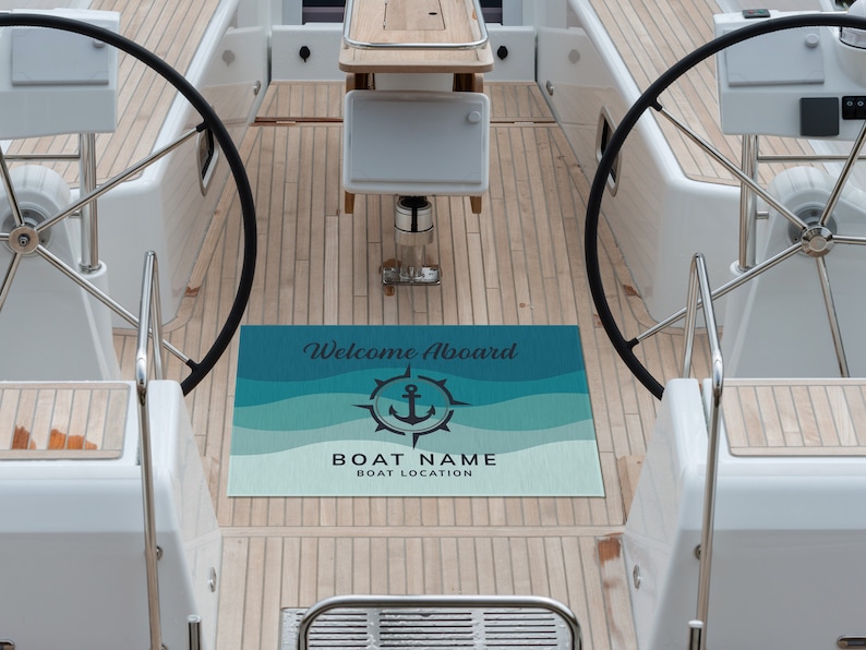 Custom Boat Rug: Personalized Nautical Anchor Rug, Lake House Decor ...