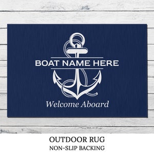 Outdoor Boat Rug, Boat Gift, Boat Mat, Custom Boat Decor, Sailing Gifts for Men