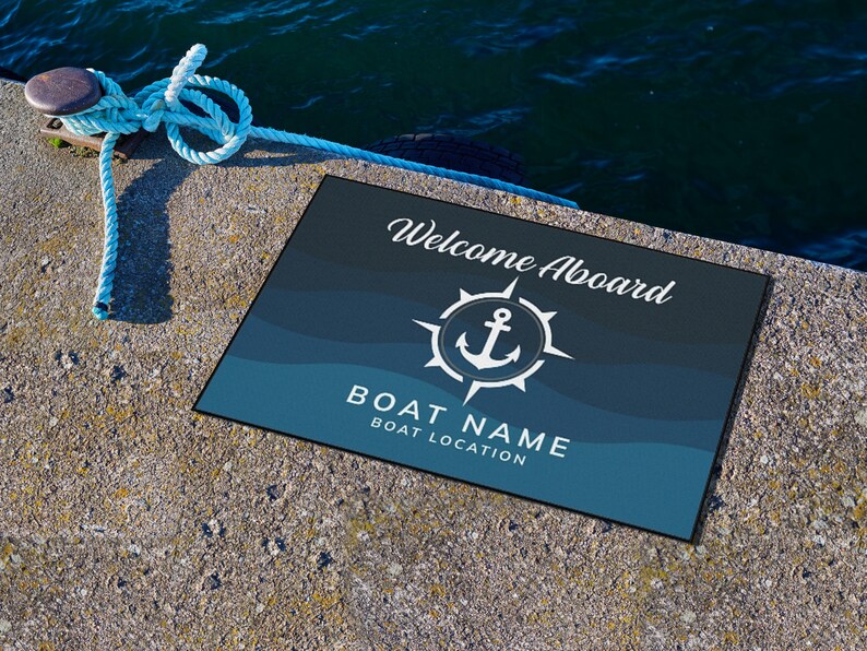 Anchor Boat Mat Heavy Duty Aboard Nautical Yatch Mat Etsy