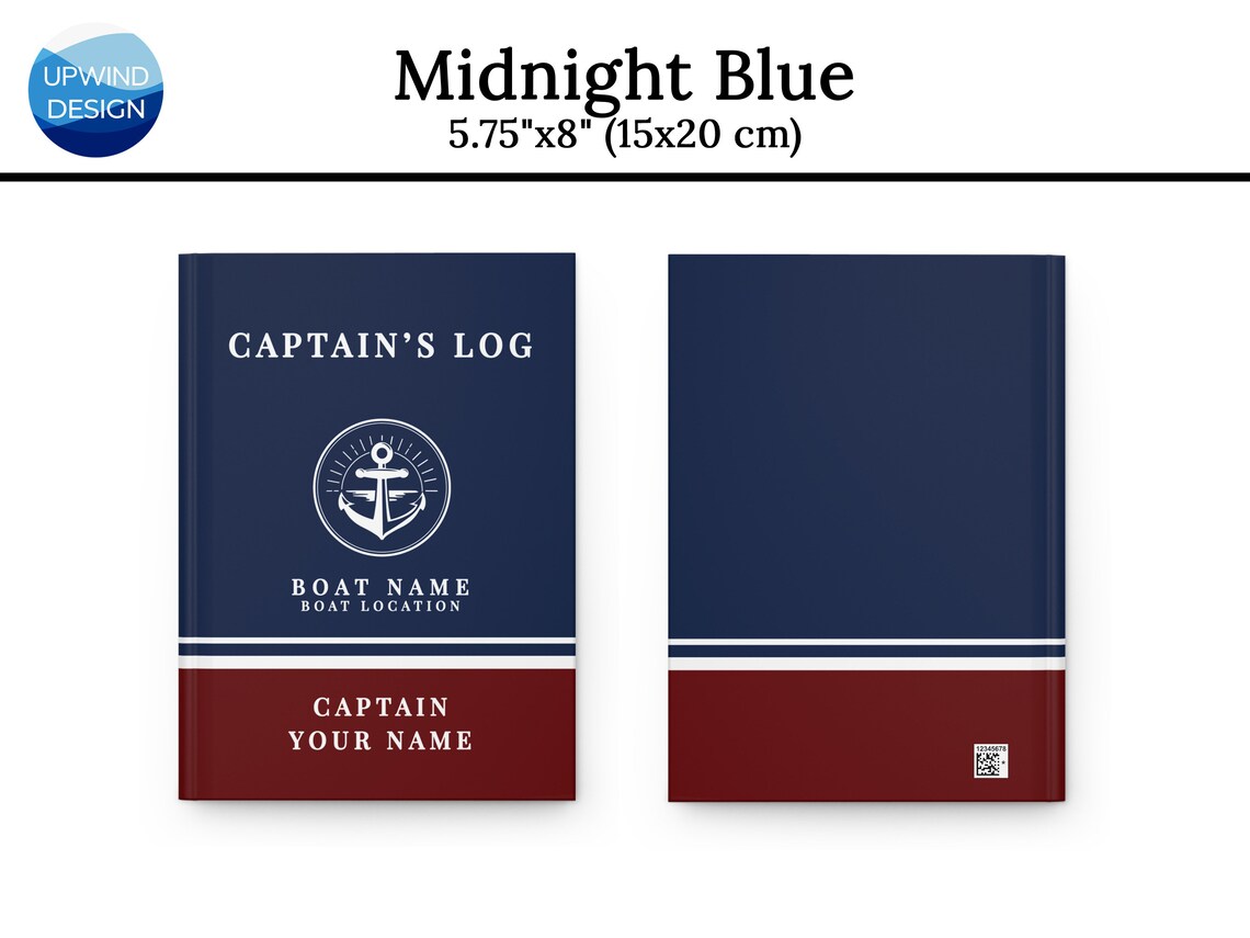 Custom Captain's Log Book: Personalized Sailboat Journal, Nautical Gift ...