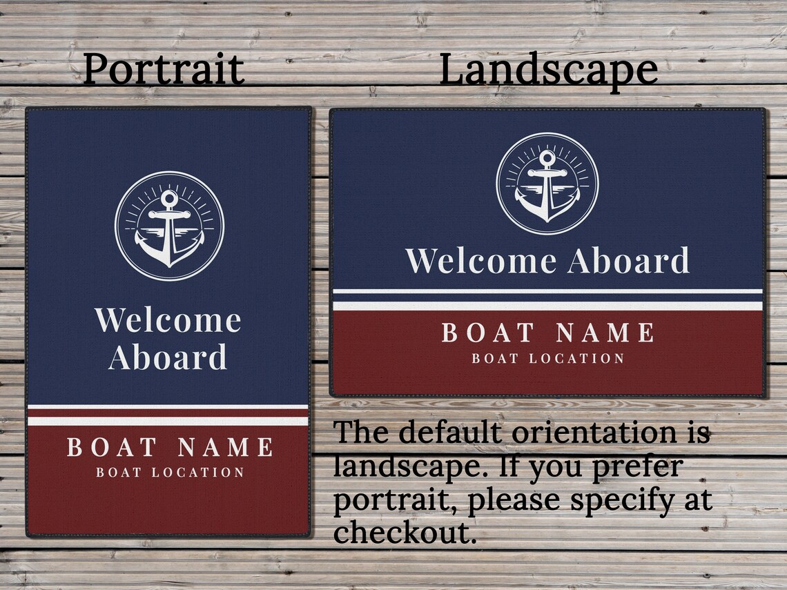 Custom Boat Mat Heavy Duty Anchor Mat Boat Owner Gift Etsy