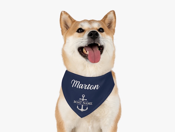 Nautical Collar Bandana Boat Dog Bandana Summer Dog Scarf Over the Collar Custom Dog Neckwear Navy Dog Bandana Etsy UK