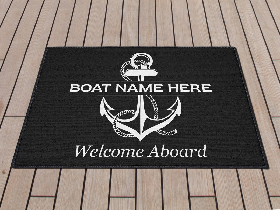 Custom Boat Mat Boat Gift Aboard Rug Etsy