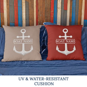 Custom Outdoor Boat Cushion: UV & Water-Resistant Nautical Pillow
