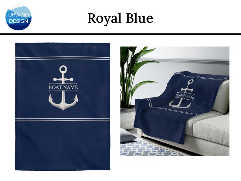Anchor Plush Blanket Custom Boat Throw Blanket Lake House Etsy