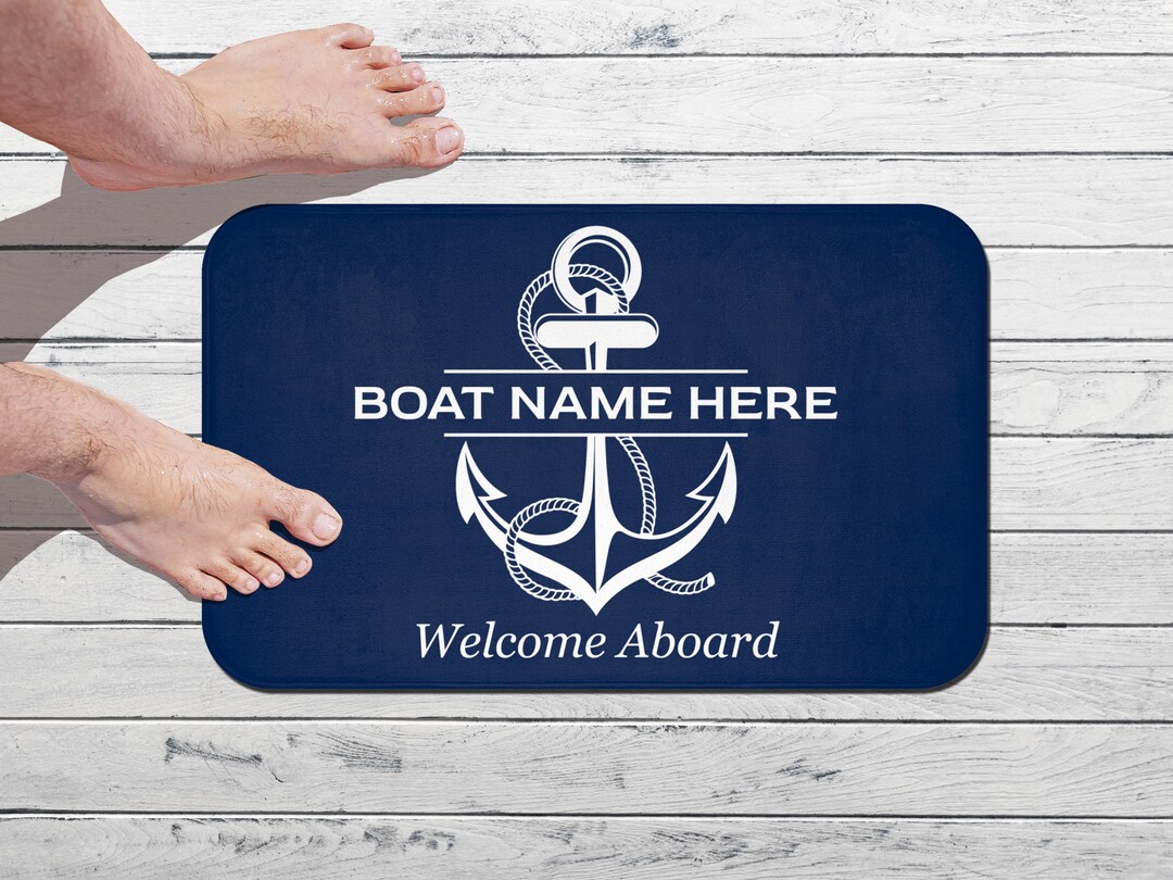 Custom Gift for Boat Personalized Boat Mat Nautical Boat Etsy Canada