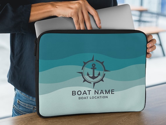 Nautical Laptop Sleeve 12 13 15 Inch Boat Gift for Women Notebook Case Custom Laptop Cover Boat iPad Bag Etsy