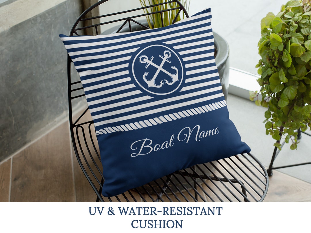 Waterproof Boat Pillow, Boat Gift for Sailor, Personalized Boat