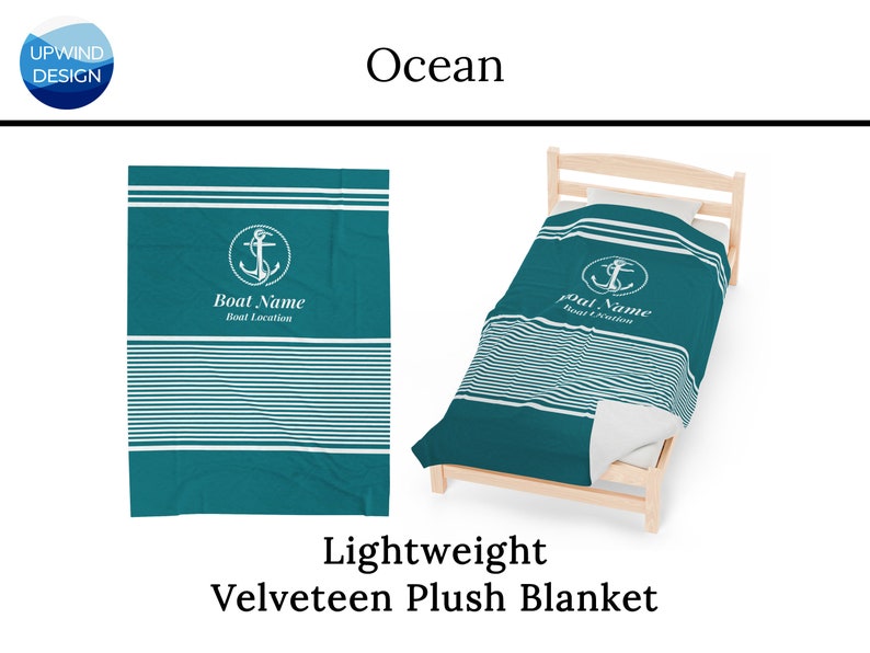 Nautical Decor, Boat Gifts, Personalize Blanket for Boaters, Custom Boat Blanket, Sailboat Gift