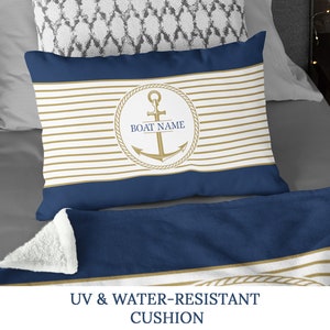 Personalized Nautical Boat Pillow: Coastal Maritime Home Decor
