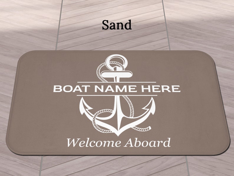 Custom Gift for Boat Personalized Boat Mat Nautical Boat Etsy