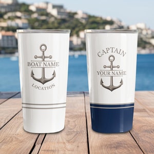 Boat Tumbler, Boat Gift, Captain First Mate, Sailing Gifts, Boating Accessories
