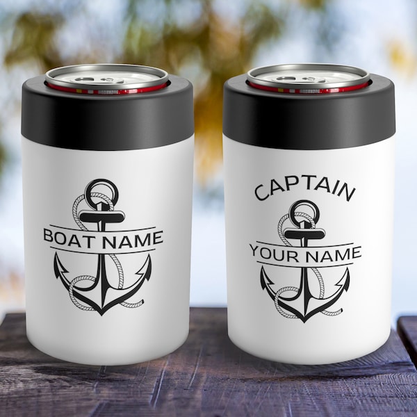 Nautical Can Holders, Boat Gift for Sailors, Boat Can Coolers, Custom Beer Cozy, Drink Holder