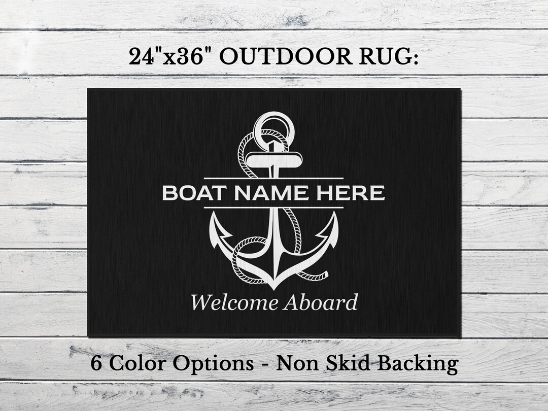 Outdoor Boat Rug, Boat Gift, Boat Mat, Custom Boat Decor, Sailing Gifts for Men Etsy
