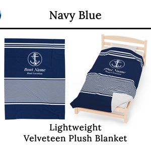 Nautical Decor, Boat Gifts, Personalize Blanket for Boaters, Custom Boat Blanket, Sailboat Gift