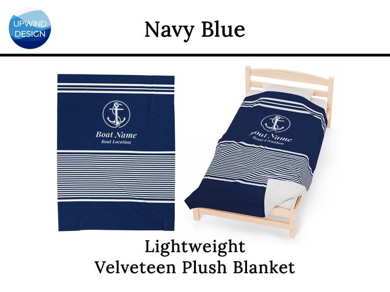 Nautical Decor, Boat Gifts, Personalize Blanket for Boaters, Custom Boat Blanket, Sailboat Gift