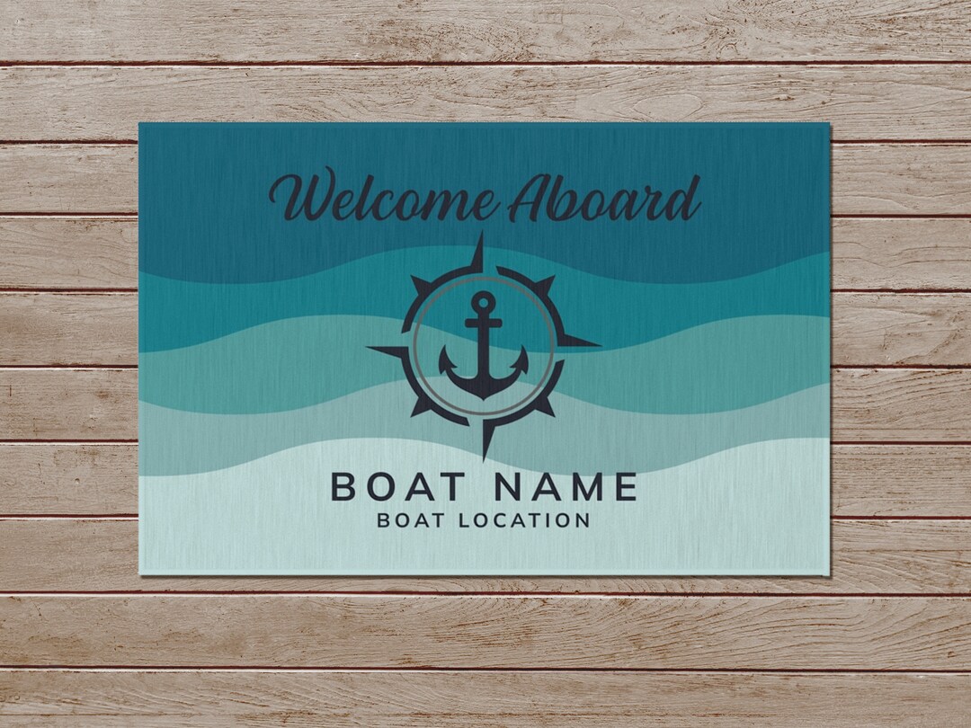 Custom Boat Rug Nautical Outdoor Lake House Rug Anchor Rug Etsy