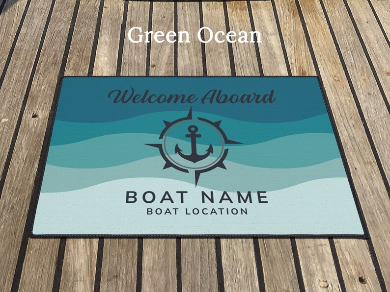 Anchor Boat Mat Heavy Duty Aboard Nautical Yatch Mat Etsy