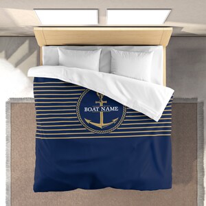 Nautical Duvet Cover, Boat Accessories, Boat Bedding, Boat Gift, Nautical  Bedding, Boat Decor, Nautical Decor, Boat Owner Gift, Sailboat Gif 
