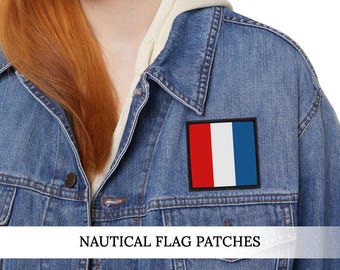 Nautical Flag Patch, Maritime Signal Letters Iron On Patch, Sailing Flag Gift, Captain Jacket Backpack Bag Patch