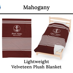 Nautical Decor, Boat Gifts, Personalize Blanket for Boaters, Custom Boat Blanket, Sailboat Gift
