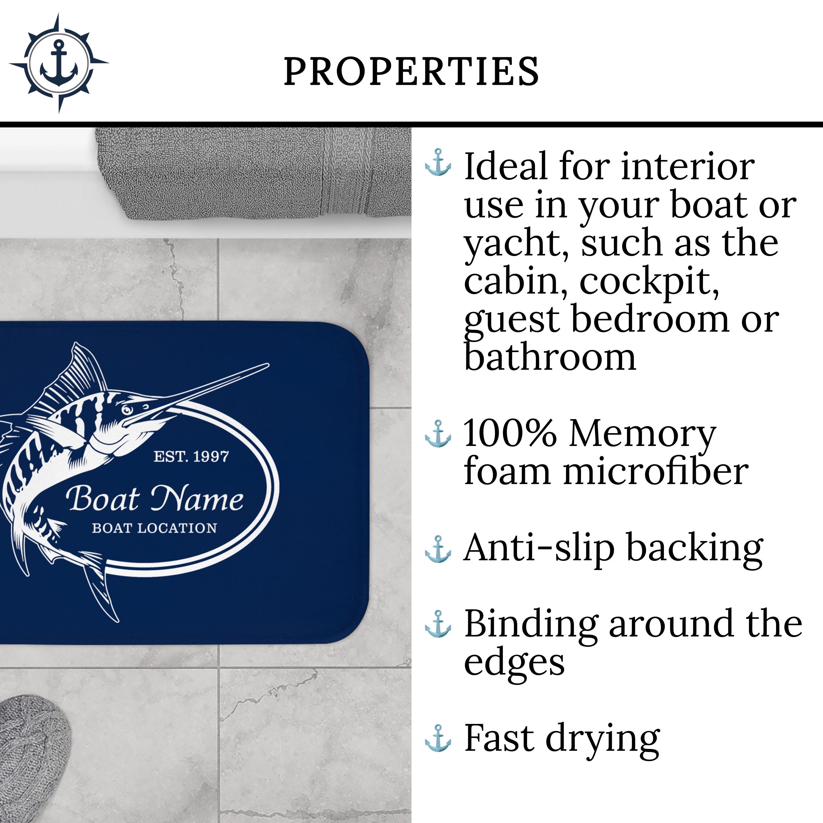 Marlin Rug Custom Fisherman Boat Gift, Nautical Swordfish Mat, Blue Marlin Rug - Etsy