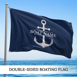 Custom Boat Flag, Nautical Flag, Personalized Boat Gift for Man, Boat Accessories, Custom Flag for Sailors, Yacht Flag