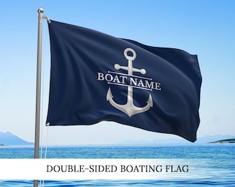 Custom Boat Flag: Personalized Nautical Yacht Gift for Sailors