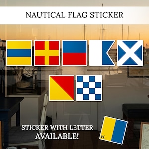 Nautical Flag Alphabet Sticker: Vinyl Decal for Captains and Sailors
