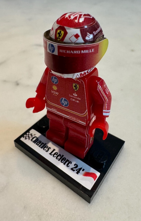 Charles Leclerc 2024 Ferrari gp Montecarlo F1 suit Grand Prix figura driver minifigura minifigure