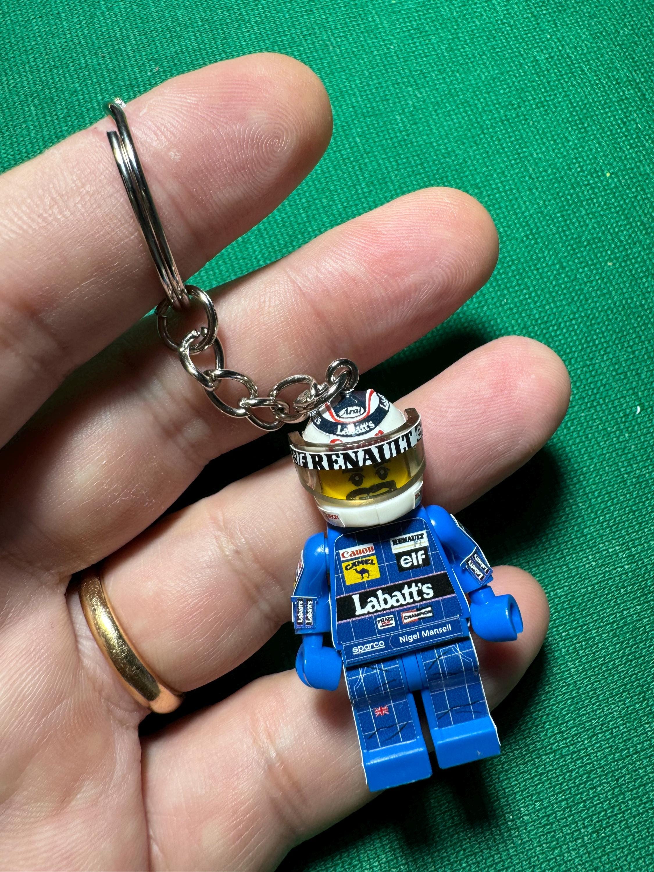 F1 キーリング - キーホルダー - ミニフィギュア ナイジェル・マンセル